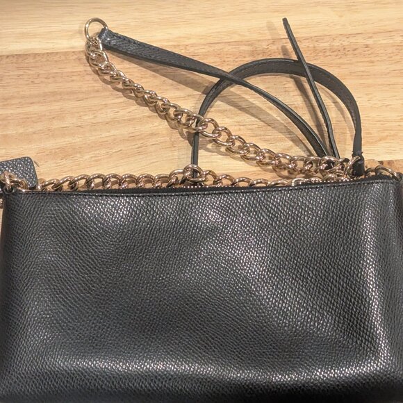 Coach Leather Slim Crossbody Bag with Gold Studs and Hardware-Midnight - Picture 4 of 8